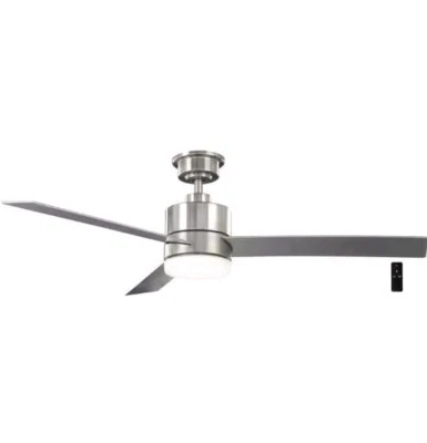 NEW!! HAMPTON BAY Madison 52 in. Indoor Brushed Nickel Ceiling Fan with Remote - Image 1 of 4