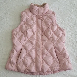 Eddie Bauer EB650 Goose Down Puffer Vest Women's Size Large Soft Pink - Picture 1 of 12