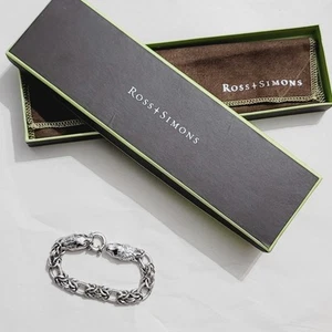 Ross Simons Italian Sterling Byzantine Lions Head Bracelet 7.5 Inches - Picture 1 of 8