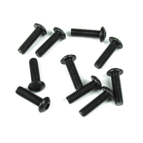 Tekno M4x14mm Button Head Screws (black, 10pcs) - TKR1445 - Image 1 of 1