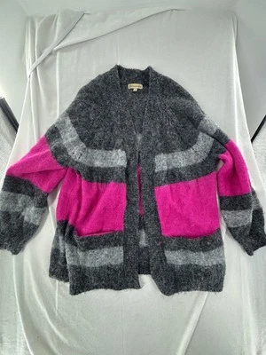 Cárdigan Democracy Mujer Mediano Rosa Gris Abierto Informal Acogedor Tejido Suéter Foto 1 de 4