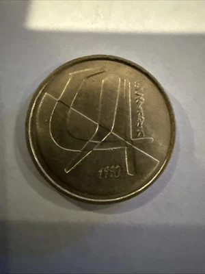 1990 Spain - 5 Pesetas - 323 - Aluminum Bronze - 3g - Image 1 of 2