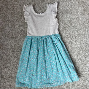 GAP kids girls solid top / floral bottom dress Size small ruffle sleeve - Picture 1 of 4