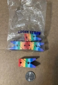 4 - Lillian Vernon Vintage Rainbow eraser clothespins art supplies #8775 - Picture 1 of 5