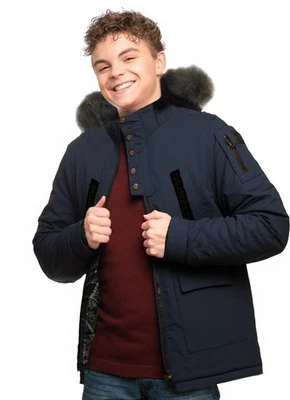 Parka de snorkel Awaknd Land Constellation de piel sintética para niños color: azul marino talla: 8 Foto 1 de 2