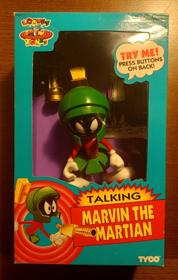 Marvin the Martian Talking Figure - Tyco, 1993 - Working, Open Box, Looney Tunes - Image 1 of 4