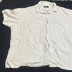 Polo Ralph Lauren Herren Off-White Leinen und Seide Knopfleiste Freizeithemd Gr. 3XB - Bild 1 von 16