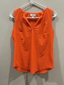 Blusa sin mangas Jude Connally para mujer talla S naranja business - Imagen 1 de 4