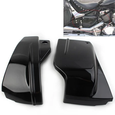 Cubierta lateral de batería ABS negra para Yamaha V Star 650 DragStar 650 XVS650 XVS650A Foto 1 de 4