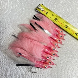 9 Fishing Saltwater Mackerel Baitfish Teaser Sea Bass Flies 2/0 Mustad Hooks - Picture 1 of 5