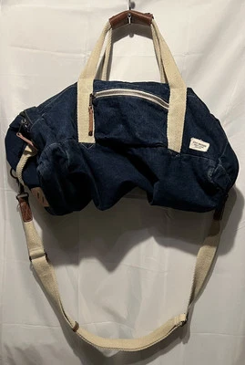 Bolso de Lona Steve Madden Denim Grande Azul Correa Ajustable Fin de Semana Bonito Foto 1 de 4
