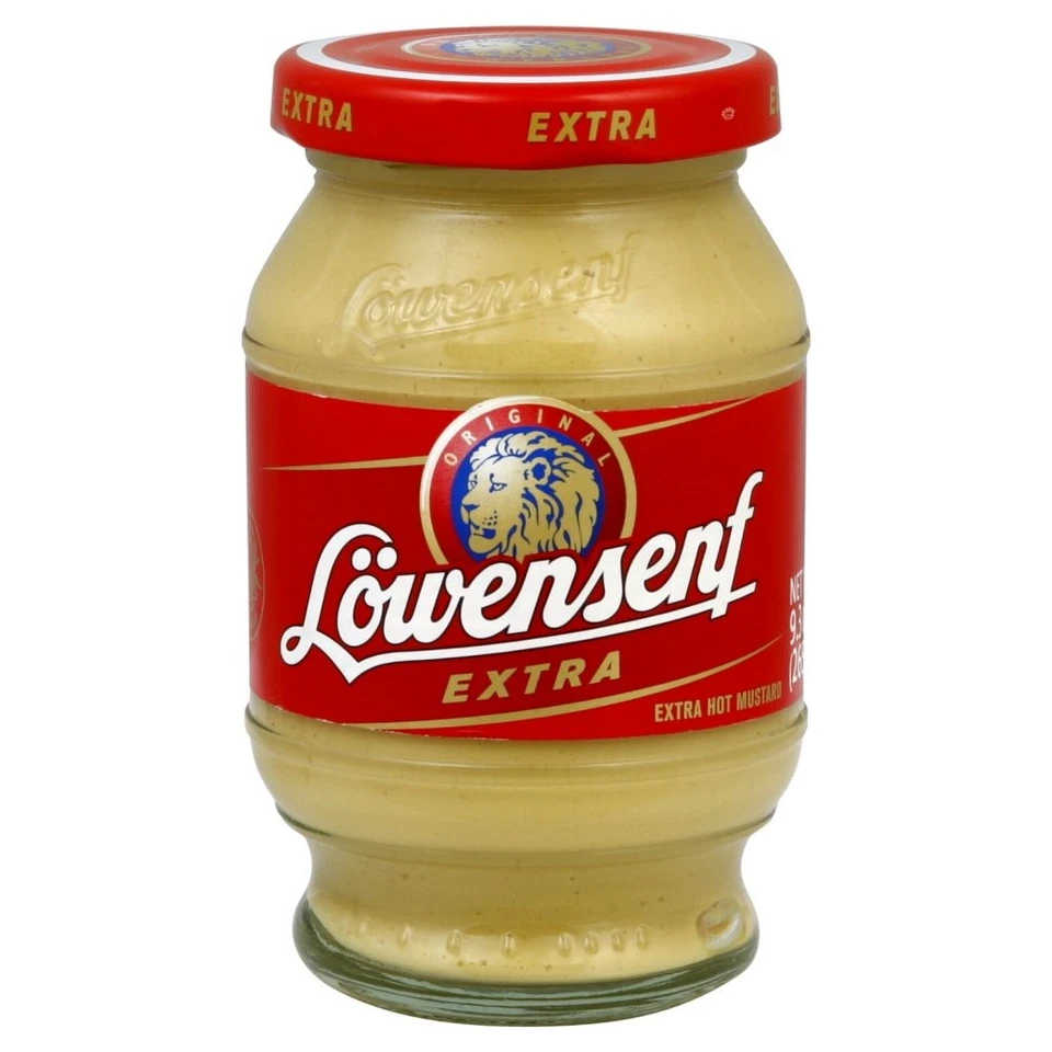 Original Lowensenf Mustard Germans Favorite Extra Hot Mustard10 Calories 9.3 Oz