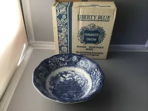 Staffordshire Ironstone Liberty Blue Round Vegetable Bowl Fraunces Tavern NIB - Picture 1 of 4
