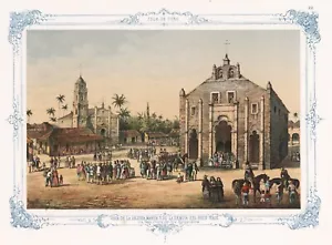 13016. Dekor Poster. Wandkunst. Vintage Zimmer Wohndesign.1800 Kuba Remedios Kirche - Bild 1 von 1