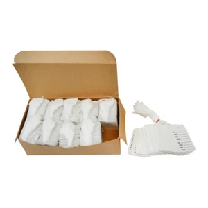 WHITE 1000 PCS Large Perforated Strung Hang Tags WITH STRING Coupon Price Paper - Picture 1 of 3