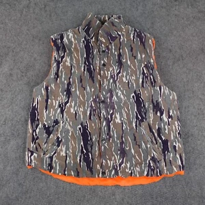 Vintage Bushmaster Vest Mens Medium Camo Reversible Blaze Orange Hunting Safety - Picture 1 of 15