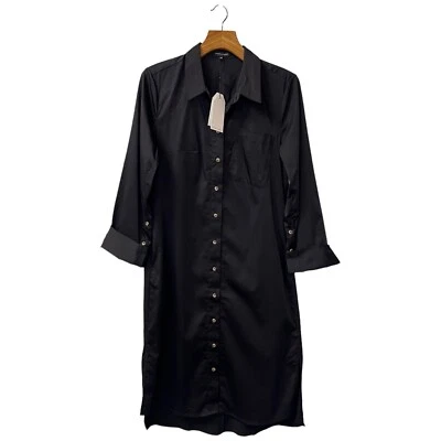 Universal Standard The Peyton Black Poplin Shirt Dress Size 3XS or 2-4 - Image 1 of 4