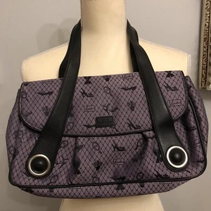 Classic Rare Vintage Lulu Guinness Iconic Bag Fishnet Print Collectible Y2K - Picture 1 of 17