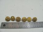 WW2 U.S. Military Eagle Buttons - Waterbury Button Co. SMALL BUTTONS LOT OF 6