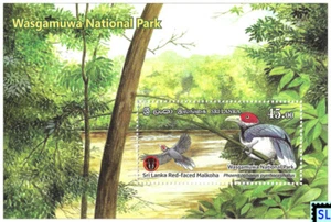 Sri Lanka Briefmarken 2019, Wasgamuwa Nationalpark, Vogel, 1 von 6 V, MS - Bild 1 von 1