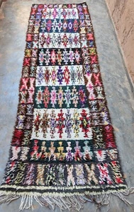 Vintage moroccan boucherouite rag rug 306 x 95 cm - Picture 1 of 16
