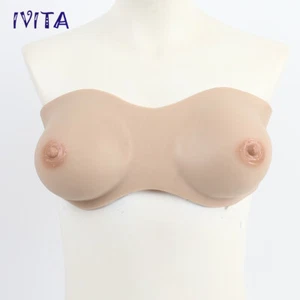 C Cup Simulation Silicone Breast Forms Bandeau Style Fake Boobs For Crossdresser - Picture 1 of 11