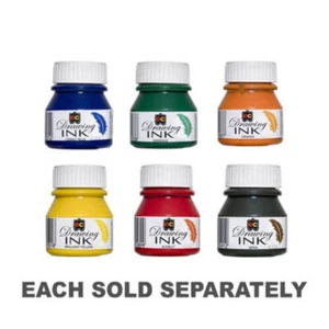 EC Drawing ink 30mL Highly Pigmented Water Resistant Versatile Non Clogging - Picture 1 of 15