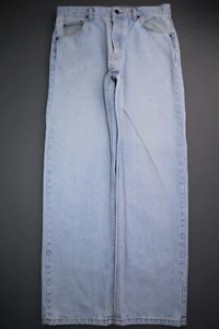 Pantalones de mezclilla vintage para hombre Brittania rectos de 5 bolsillos con luz lavada talla 33x30 botones mosca - Imagen 1 de 11