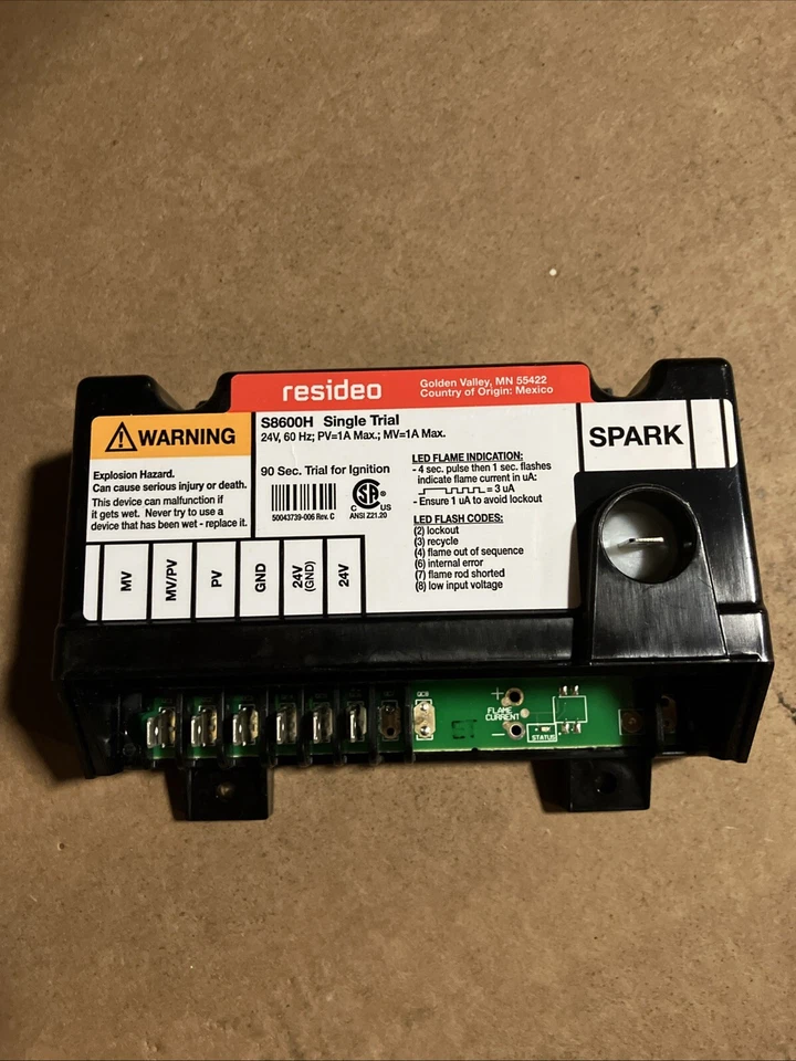 Honeywell Resideo S8600H3002 Ignition Module Intermit. Pilot