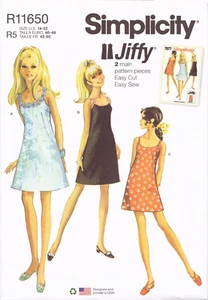 Patrón Simplicity 11650 ~ Vestidos de Cambio Jiffy Vintage Misses ~ Correas de Espagueti - Imagen 1 de 5