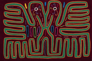 Burgundy Green Lovebird Mola - Picture 1 of 10