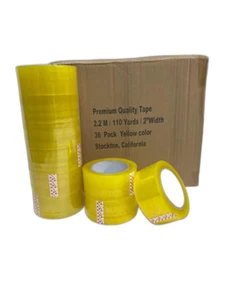 Heavy Duty Clear Carton Sealing Packing Tape | 36 Roll Box 2.2 M 2" X 110 Yards - Picture 1 of 12