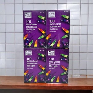 4 Sets of LED 100 Green Purple Orange Halloween Mini String Lights - 20ft Long - Picture 1 of 2