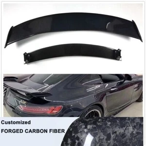 Customize Forged Carbon Fibre Rear Spoiler Wing With LED Come Fit AMG GT GTS - Picture 1 of 6