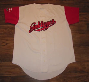 Vintage 2009 Winnipeg Goldeyes Herren Button-Down Trikot, weiß rot, Größe 3XL, EUC - Bild 1 von 6