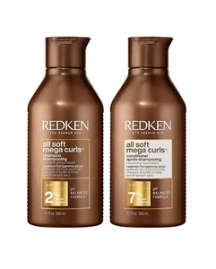 Redken All Soft MEGA Curls Shampoo & Conditioner 10.1 oz Set, Coily & Curly Hair