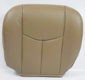 2003 2004 2005 GMC Sierra 1500 2500 3500,HD Driver Bottom LEATHER Seat Cover TAN - Picture 1 of 12