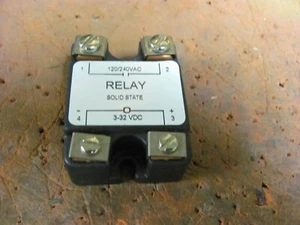 120/240 VCA 10 AMPERIOS + RELÉ DE ESTADO SÓLIDO BOBINA DE 3-32 VDC POLO ÚNICO NOS - Imagen 1 de 4