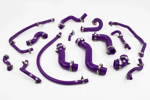 Tubi refrigeranti e sfiato in silicone adatti a Mazda MX5 MK1 1.6 NA Stoney Racing viola - Foto 1 di 4