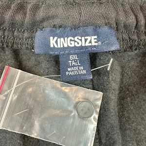 KINGSIZE Men’s Black Sweat Pants Plus Size 6 XL Tall 6XLT NWT - Picture 1 of 6