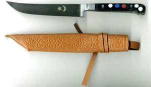 CUCHILLO PEQUEÑO NACIONAL UZBEKO PCHAK PICHOK MANGO DE TEXTOLITE HECHO A MANO (642) - Imagen 1 de 5