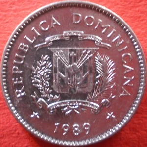 DOMINICAN REPUBLIC 10 CENTAVOS 1989 Dominicana Dominikanische Dominicaine Dom Rp - Picture 1 of 2