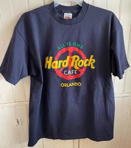 Camiseta Hard Rock Café ORLANDO XL De Colección Azul Marino Signo de la Paz Todo Es Uno NUEVA OS - Imagen 1 de 10