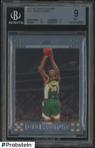 2007-08 Topps Chrome #131 Kevin Durant Sonics RC Rookie BGS 9 - Picture 1 of 2