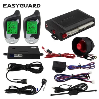 EASYGUARD 2 way car alarm LCD pager display ultrasonic sensor plus shock sensor - Image 1 of 4