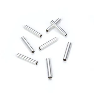 200pcs Sleek Round Tube 15mm (0.59 Inch) Long Connector Loose Beads (Hole - 2... - Picture 1 of 5