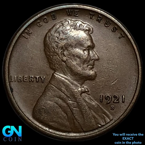 1921 S Lincoln Cent Wheat Penny  #E3089 Cover