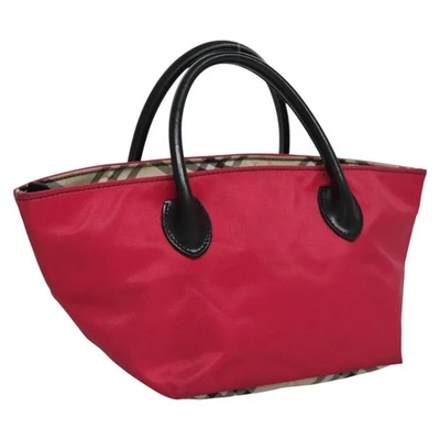 Bolso de Mano BURBERRY Etiqueta Azul Nylon Rosa Auténtico ti2827 Foto 1 de 4