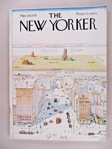 The New Yorker Magazine - March 29, 1976 ~ Steinberg New Yorker View of World - Picture 1 of 7
