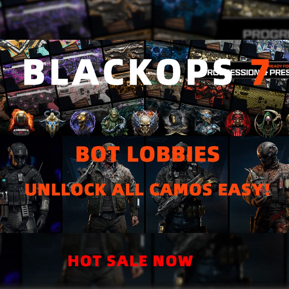 COD BOT 7🔥 GAME | BO7 AFK FAST XP 🔥 Bot Lobbies | Weapons Camos - Image 1 of 1